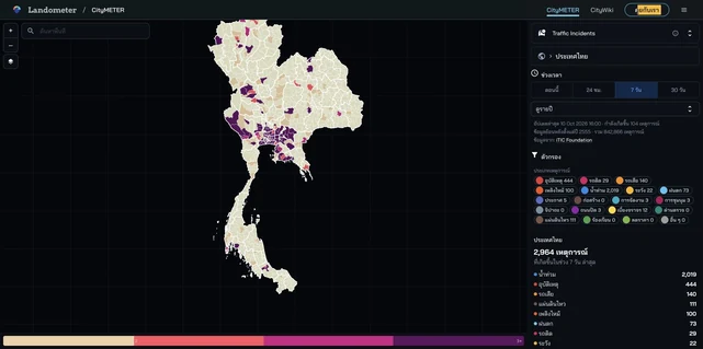 ตัวอย่างมุมมองข้อมูล: เหตุการณ์และประกาศในพื้นที่